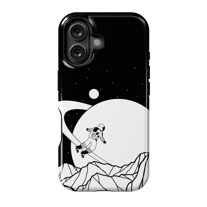 iPhone 16 StrongFit Space walk (black and white) by Steve Wade (Swade)