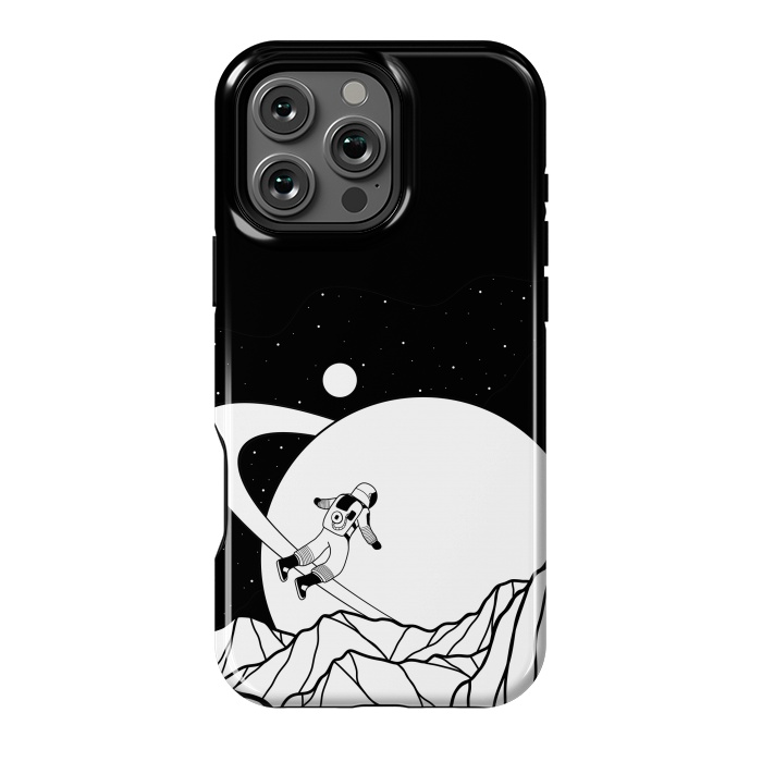 iPhone 16 Pro Max StrongFit Space walk (black and white) by Steve Wade (Swade)