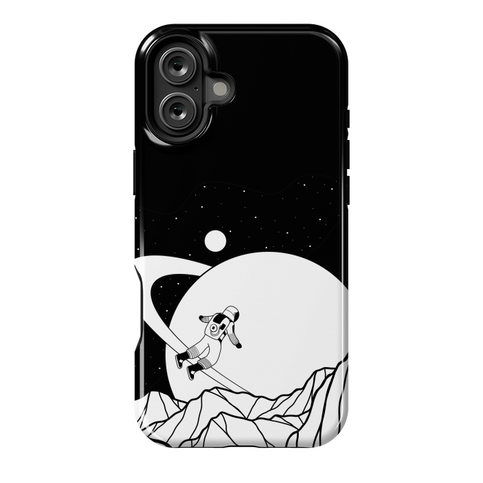 iPhone 16 Plus StrongFit Space walk (black and white) by Steve Wade (Swade)