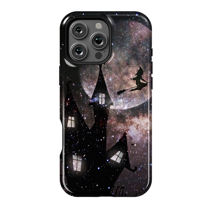 iPhone 16 Pro Max StrongFit Flying witch and dark house at night by Oana 