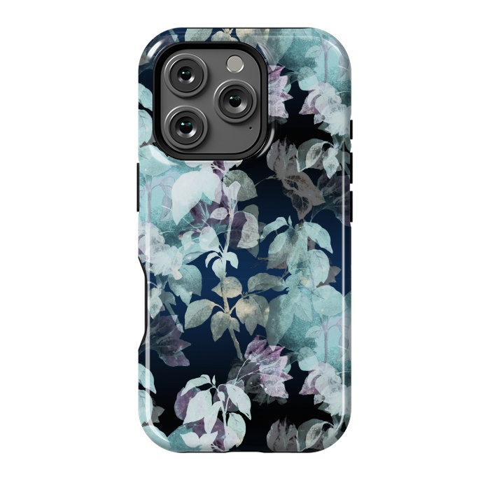 iPhone 16 Pro StrongFit Watercolor night garden pattern by Oana 