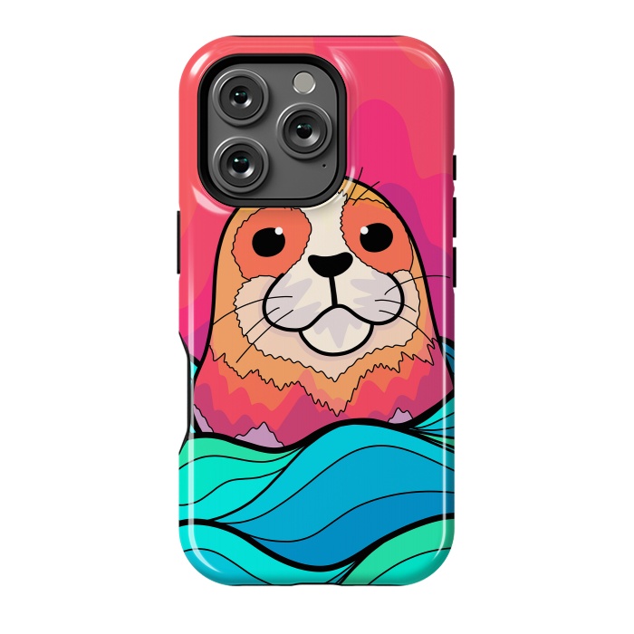 iPhone 16 Pro StrongFit The happy seal by Steve Wade (Swade)