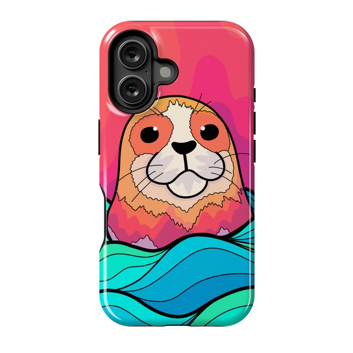 iPhone 16 StrongFit The happy seal by Steve Wade (Swade)