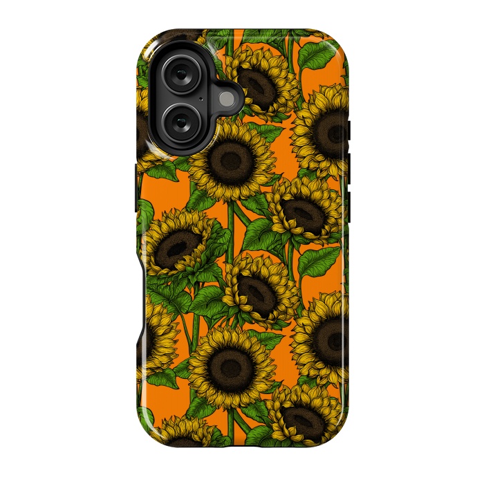 iPhone 16 StrongFit Sunflowers by Katerina Kirilova