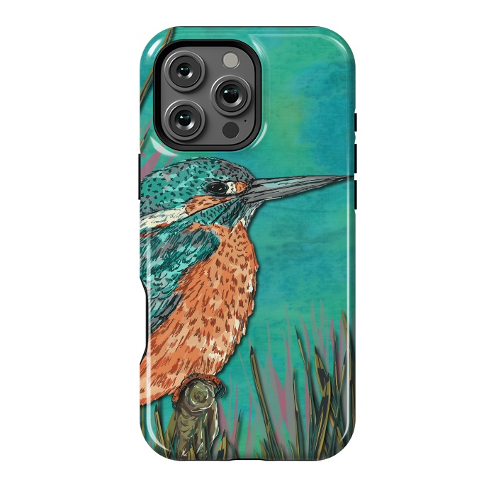 iPhone 16 Pro Max StrongFit Kingfisher by Lotti Brown