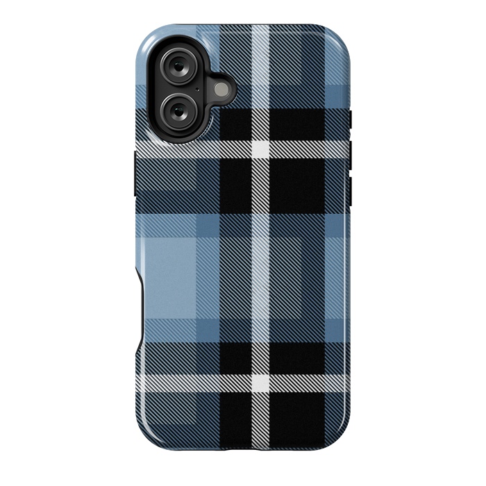 iPhone 16 Plus StrongFit Mist Scottish Plaid by TMSarts