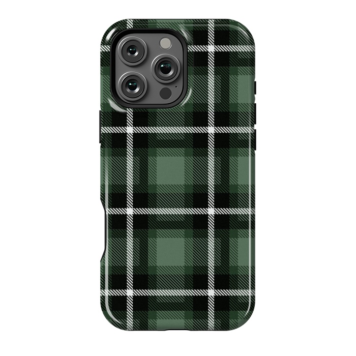 iPhone 16 Pro Max StrongFit Olive Scottish Plaid by TMSarts