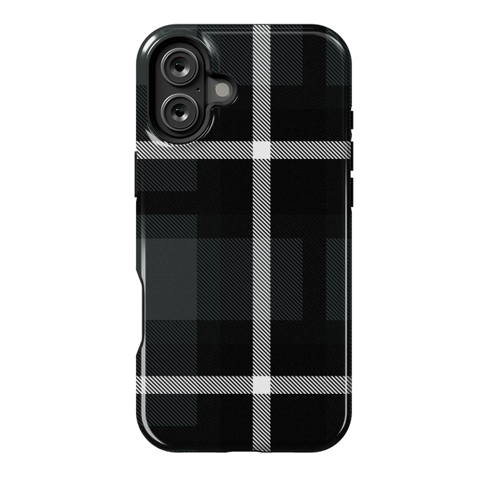 iPhone 16 Plus StrongFit Shadow Scottish Plaid by TMSarts