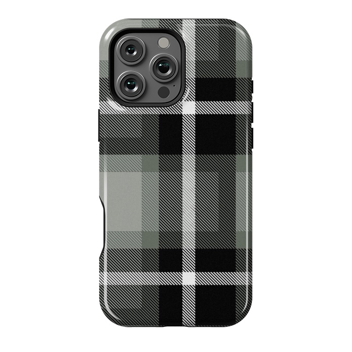 iPhone 16 Pro Max StrongFit Warm Gray Scottish Plaid by TMSarts