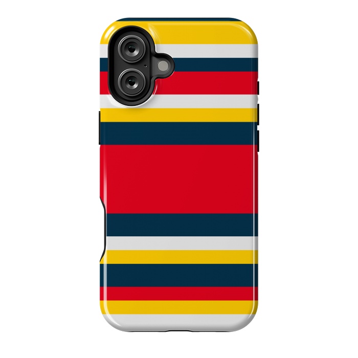 iPhone 16 Plus StrongFit Colorful Casual Stripes by TMSarts