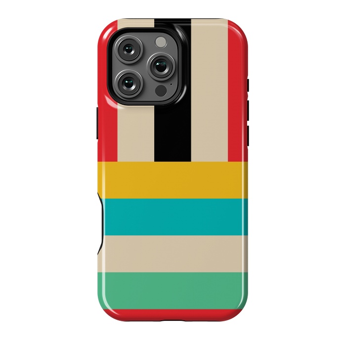 iPhone 16 Pro Max StrongFit Multicolor Stripes by TMSarts