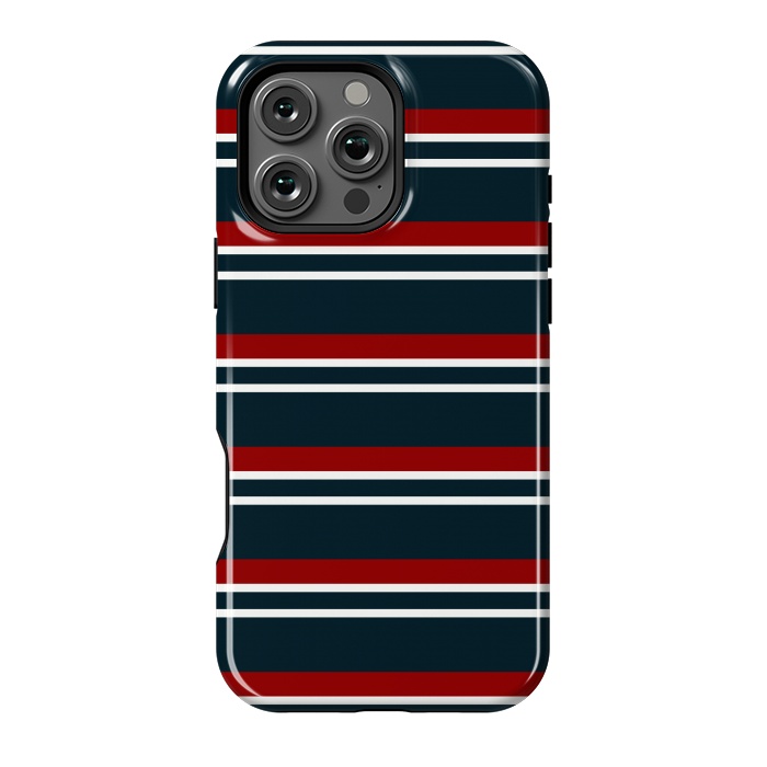 iPhone 16 Pro Max StrongFit Red Pastel Stripes by TMSarts