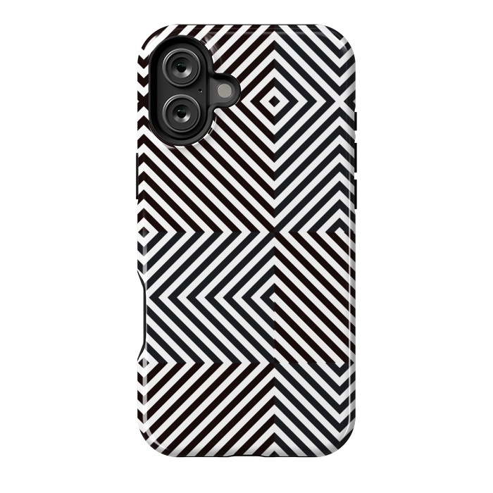 iPhone 16 Plus StrongFit Crossing Diagonal Stripes by TMSarts