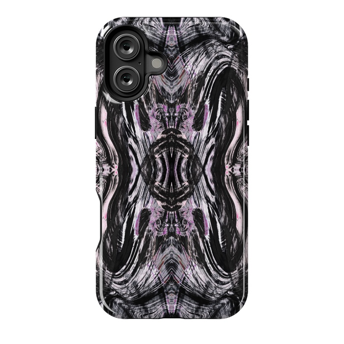 iPhone 16 Plus StrongFit Tribal brushstrokes marble by Oana 