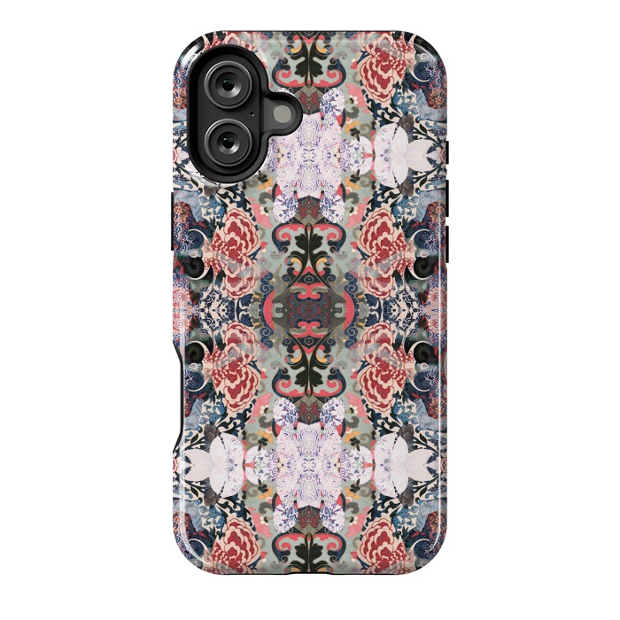 iPhone 16 Plus StrongFit Japanese inspired floral mandala pattern by Oana 