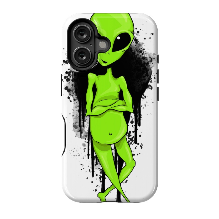 iPhone 16 StrongFit Alien Graffiti by Area51 Designs