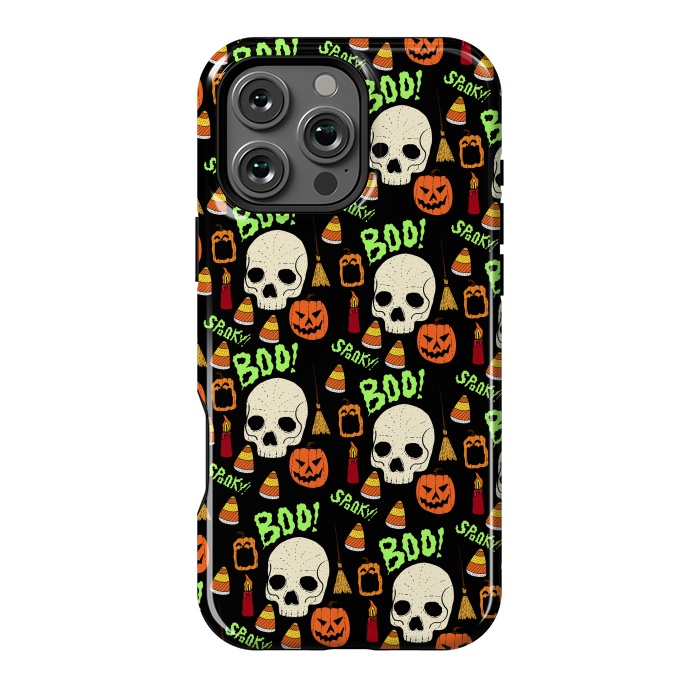 iPhone 16 Pro Max StrongFit Halloween pattern by Steve Wade (Swade)