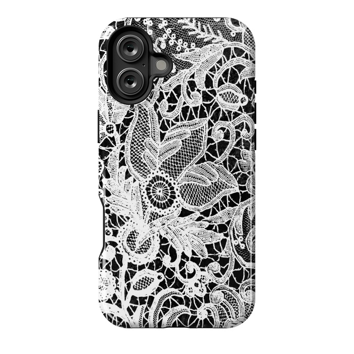 iPhone 16 Plus StrongFit White vintage lace by Oana 