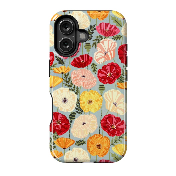 iPhone 16 StrongFit Iceland Poppies  by Tigatiga