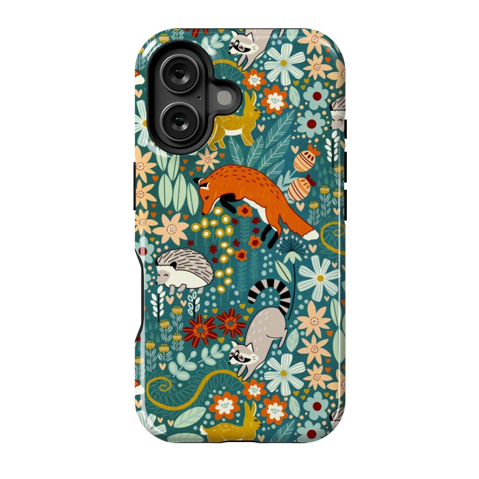 iPhone 16 StrongFit Textured Woodland Pattern  by Tigatiga