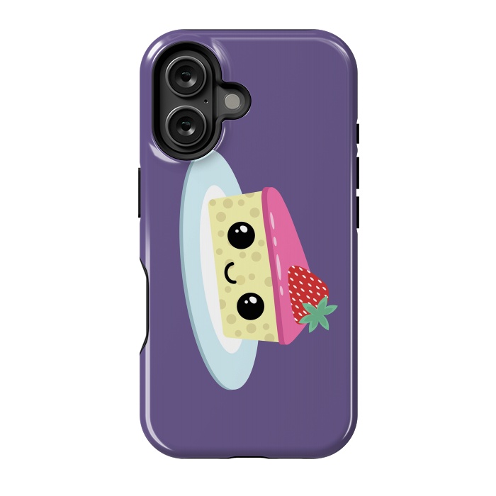 iPhone 16 StrongFit Cute cheesecake by Laura Nagel