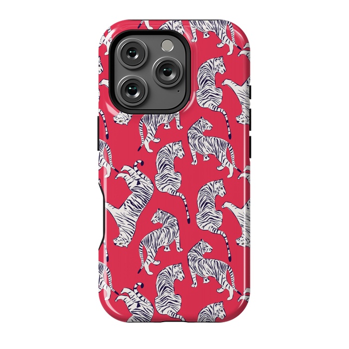 iPhone 16 Pro StrongFit Tiger Pattern, 004 by Jelena Obradovic