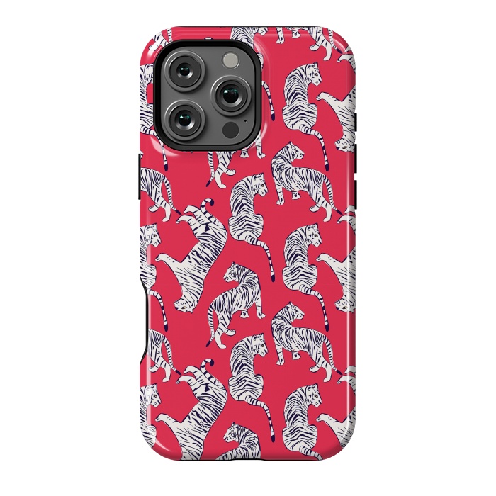 iPhone 16 Pro Max StrongFit Tiger Pattern, 004 by Jelena Obradovic