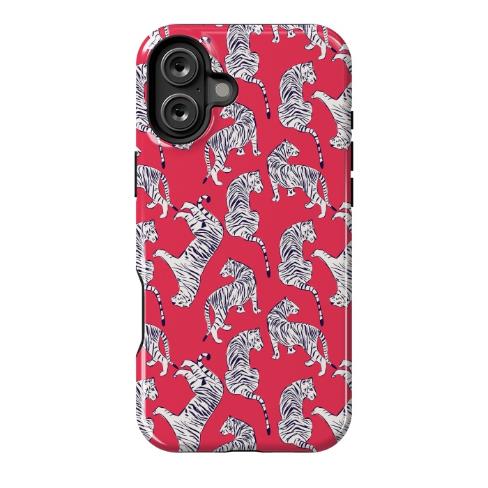 iPhone 16 Plus StrongFit Tiger Pattern, 004 by Jelena Obradovic