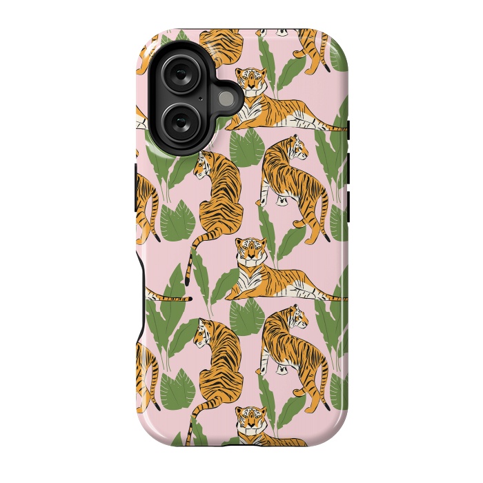 iPhone 16 StrongFit Tiger Pattern, 008 by Jelena Obradovic