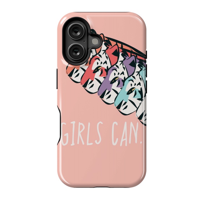 iPhone 16 StrongFit Girls can, pink by Jelena Obradovic