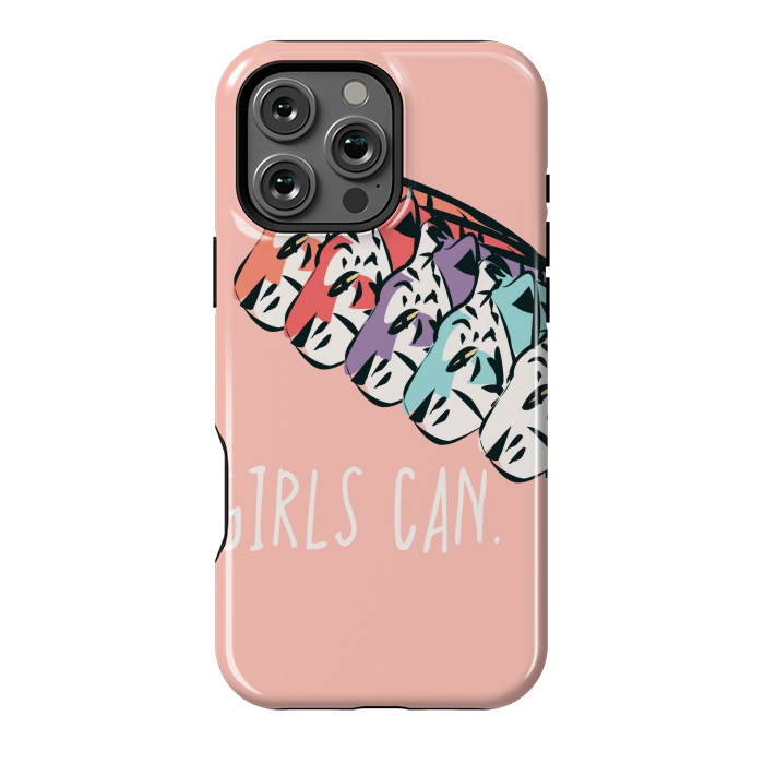 iPhone 16 Pro Max StrongFit Girls can, pink by Jelena Obradovic