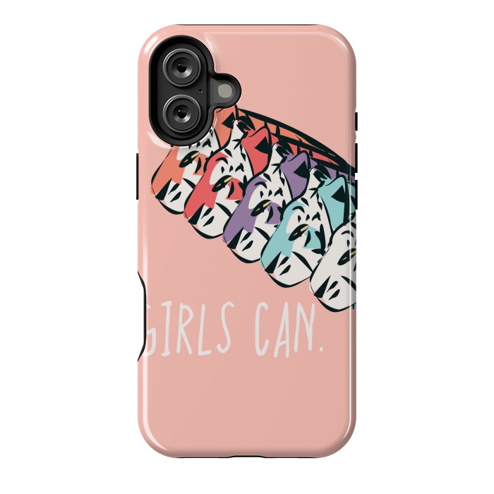 iPhone 16 Plus StrongFit Girls can, pink by Jelena Obradovic