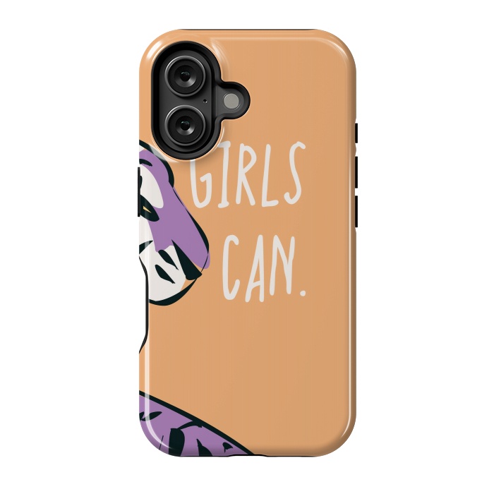 iPhone 16 StrongFit Girls can, peach by Jelena Obradovic