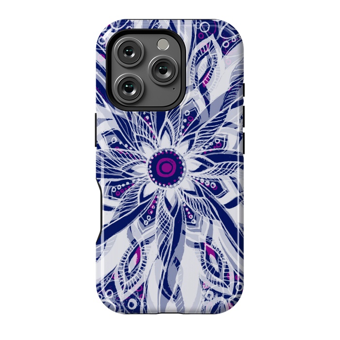 iPhone 16 Pro StrongFit Purple Dreams Mandala by Rose Halsey