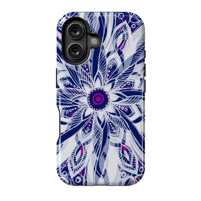 iPhone 16 StrongFit Purple Dreams Mandala by Rose Halsey