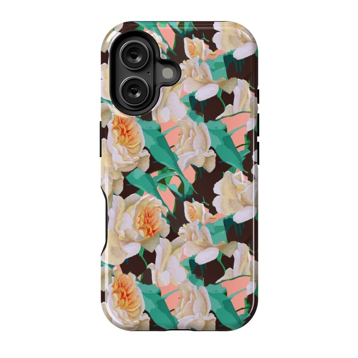 iPhone 16 StrongFit Tropical & White Blossom by Uma Prabhakar Gokhale