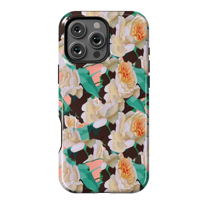 iPhone 16 Pro Max StrongFit Tropical & White Blossom by Uma Prabhakar Gokhale