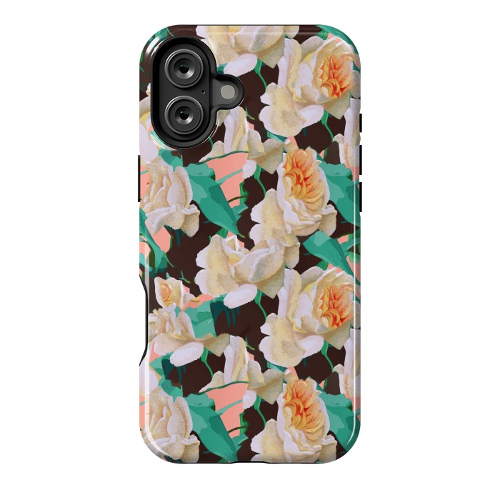 iPhone 16 Plus StrongFit Tropical & White Blossom by Uma Prabhakar Gokhale