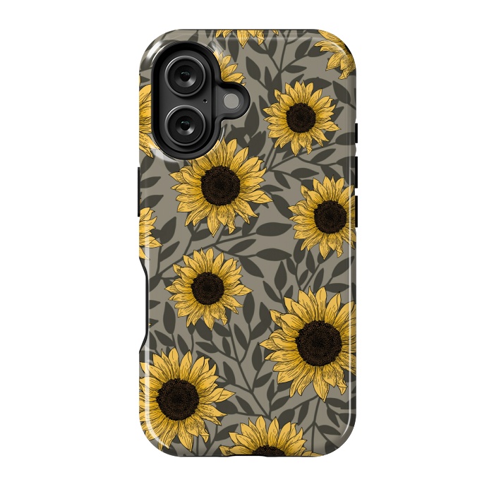 iPhone 16 StrongFit Sunflowers. by Jms