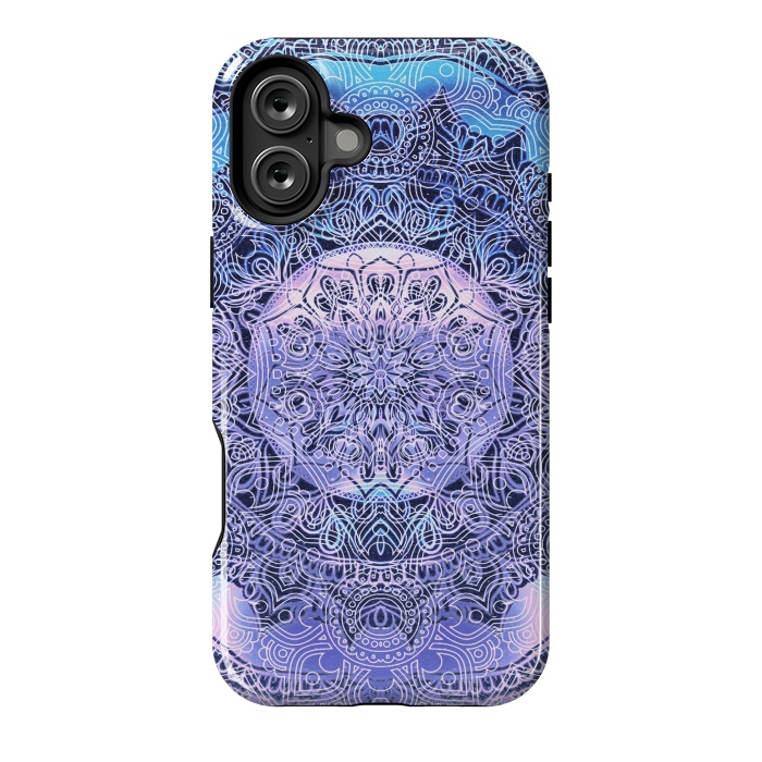 iPhone 16 Plus StrongFit Blue purple gradient mandala by Oana 