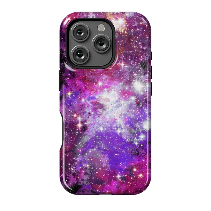 iPhone 16 Pro StrongFit Purple violet starry galaxy by Oana 