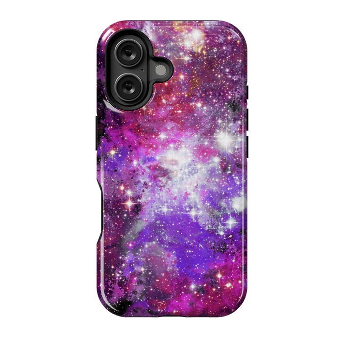 iPhone 16 StrongFit Purple violet starry galaxy by Oana 