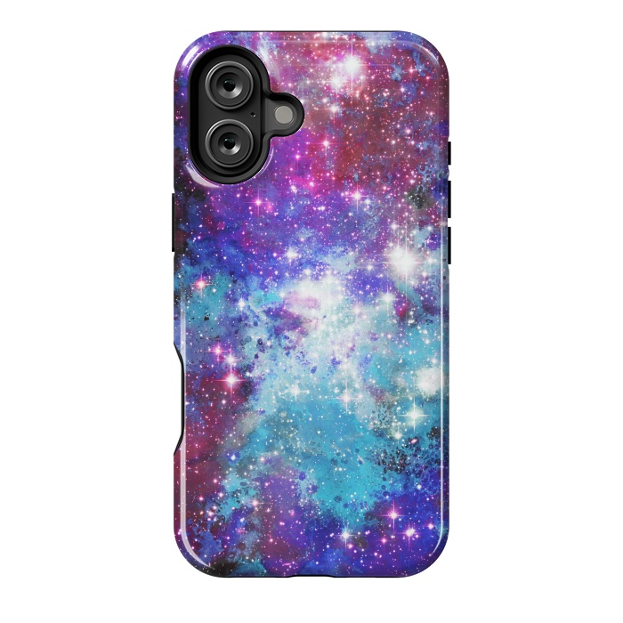 iPhone 16 Plus StrongFit Purple violet starry galaxy by Oana 