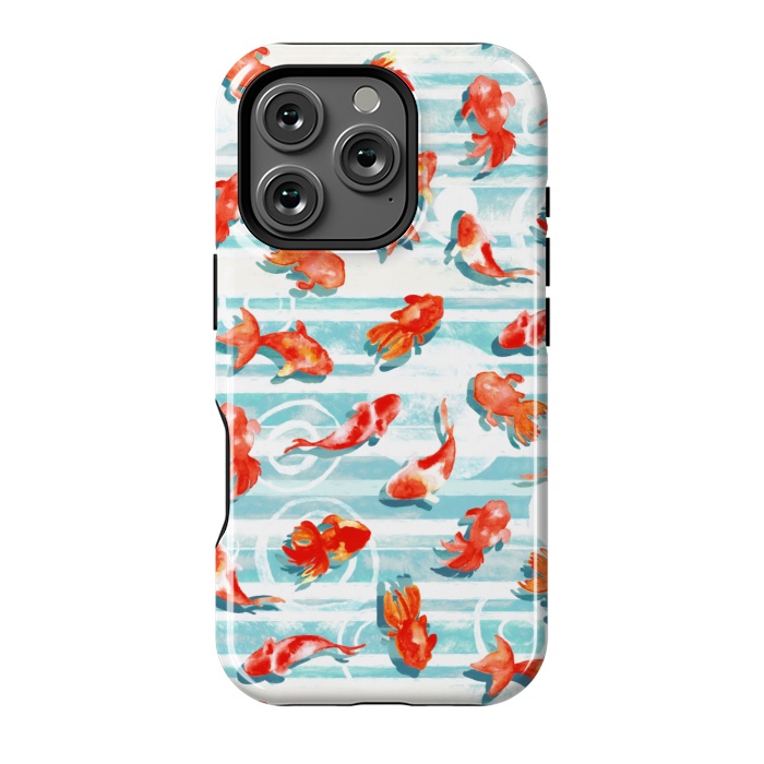 iPhone 16 Pro StrongFit Watercolor Goldfish  by Tigatiga