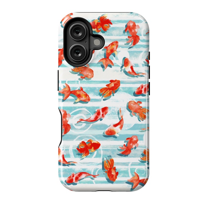 iPhone 16 StrongFit Watercolor Goldfish  by Tigatiga