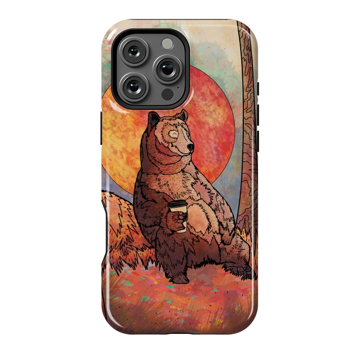 iPhone 16 Pro Max StrongFit The relaxing bear by Steve Wade (Swade)