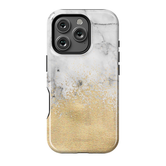 iPhone 16 Pro StrongFit Gold Dust on Marble by Tangerine-Tane