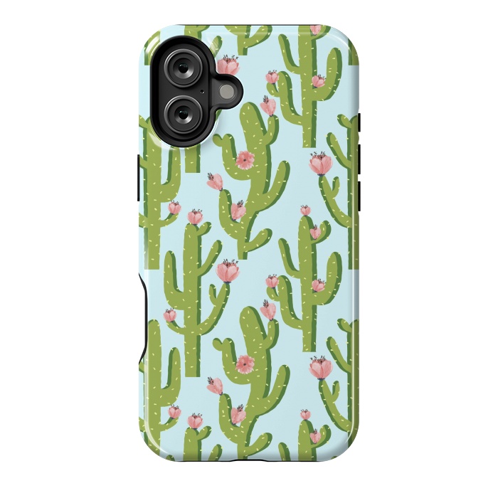 iPhone 16 Plus StrongFit Summer Cactus by Uma Prabhakar Gokhale