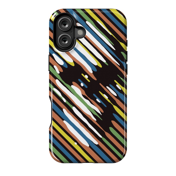 iPhone 16 Plus StrongFit Stripe Skull by Ali Gulec