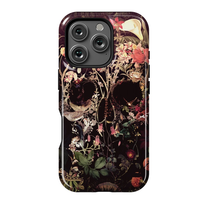 iPhone 16 Pro StrongFit Bloom Skull by Ali Gulec